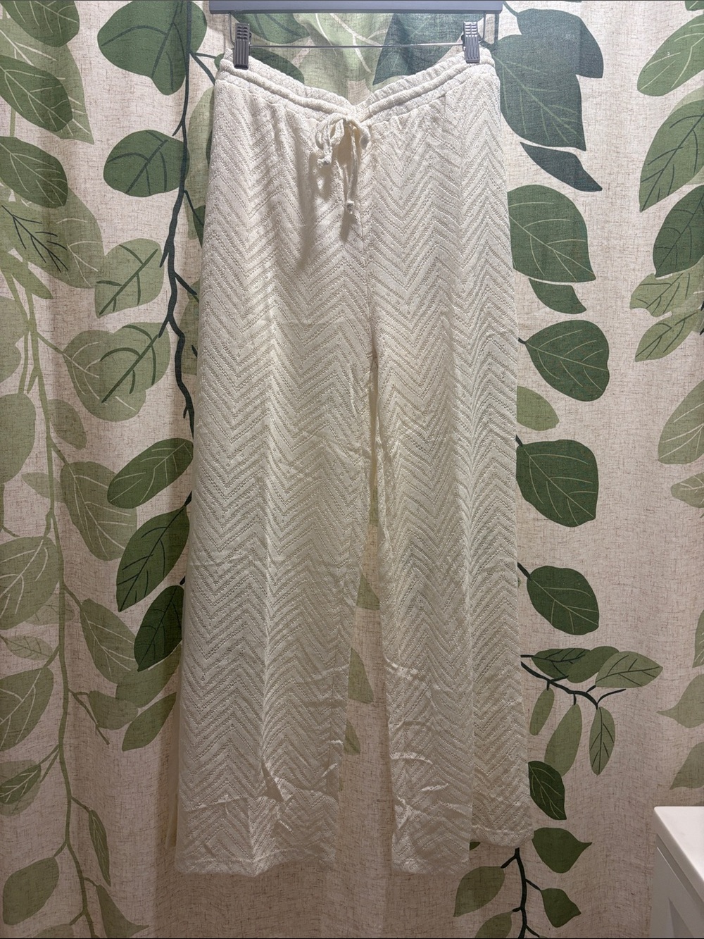 Mystree Cream Lace Drawstring pants